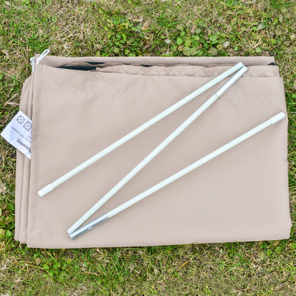 Umbrella Cover Weatherproof Windproof Drawstring Closure Easy Clean Outdoor for Cantilever Umbrella Ø60 x 160 cm Khaki