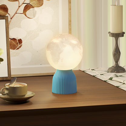 Set of 3 3D Nightstand Lamps Table Lamps with 3 Colors Adjustable Brightness in 10 Levels USB Connection for Home Office Bedroom White