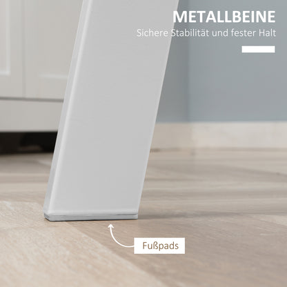 Dining Table 72 x 72 cm Round Kitchen Table for 2 Persons Modern Dining Table with Angled Legs, Table for Kitchen, Dining Room and Living Room White