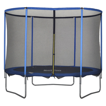 Trampoline with Safety Net Garden Trampoline for Indoor and Outdoor Fitness Trampoline for Kids and Adults Steel Blue+Black up to 113.6 kg Ø305 x 248H cm