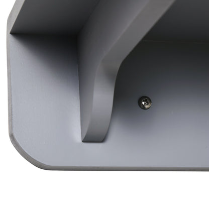 Wall-Mounted Cat Tree Cat Climbing Wall Scratching Post Cat Furniture for Wall Climbing Fun for Cats Wall Mount Wood Light Gray+Beige 66 x 28 x 137 cm