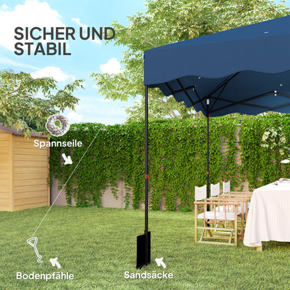 Pavilion approx. 3x3m, water-repellent Stable Winterproof Pop-up Folding Gazebo with UV Protection 50+, Foldable Party Tent Garden Gazebo with Roller Bag, Garden Pavilion for Camping Garden, Dark Blue
