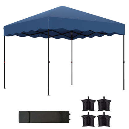 Pavilion approx. 3x3m, water-repellent Stable Winterproof Pop-up Folding Gazebo with UV Protection 50+, Foldable Party Tent Garden Gazebo with Roller Bag, Garden Pavilion for Camping Garden, Dark Blue