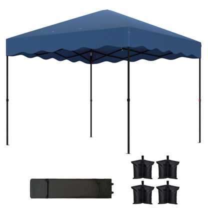 Pavilion approx. 3x3m, water-repellent Stable Winterproof Pop-up Folding Gazebo with UV Protection 50+, Foldable Party Tent Garden Gazebo with Roller Bag, Garden Pavilion for Camping Garden, Dark Blue