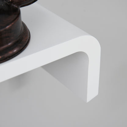 Set of 3 Floating Shelves 60/45/30x15x10 cm Wall Shelves Wood Book Storage Photo Display Decor for Living Room Hallway Bedroom White