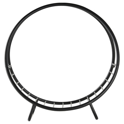 Metal Indoor and Outdoor Log Holder for Fireplace, Basket Shape Wood Holder for Indoor, 45x29.5x47cm, Black