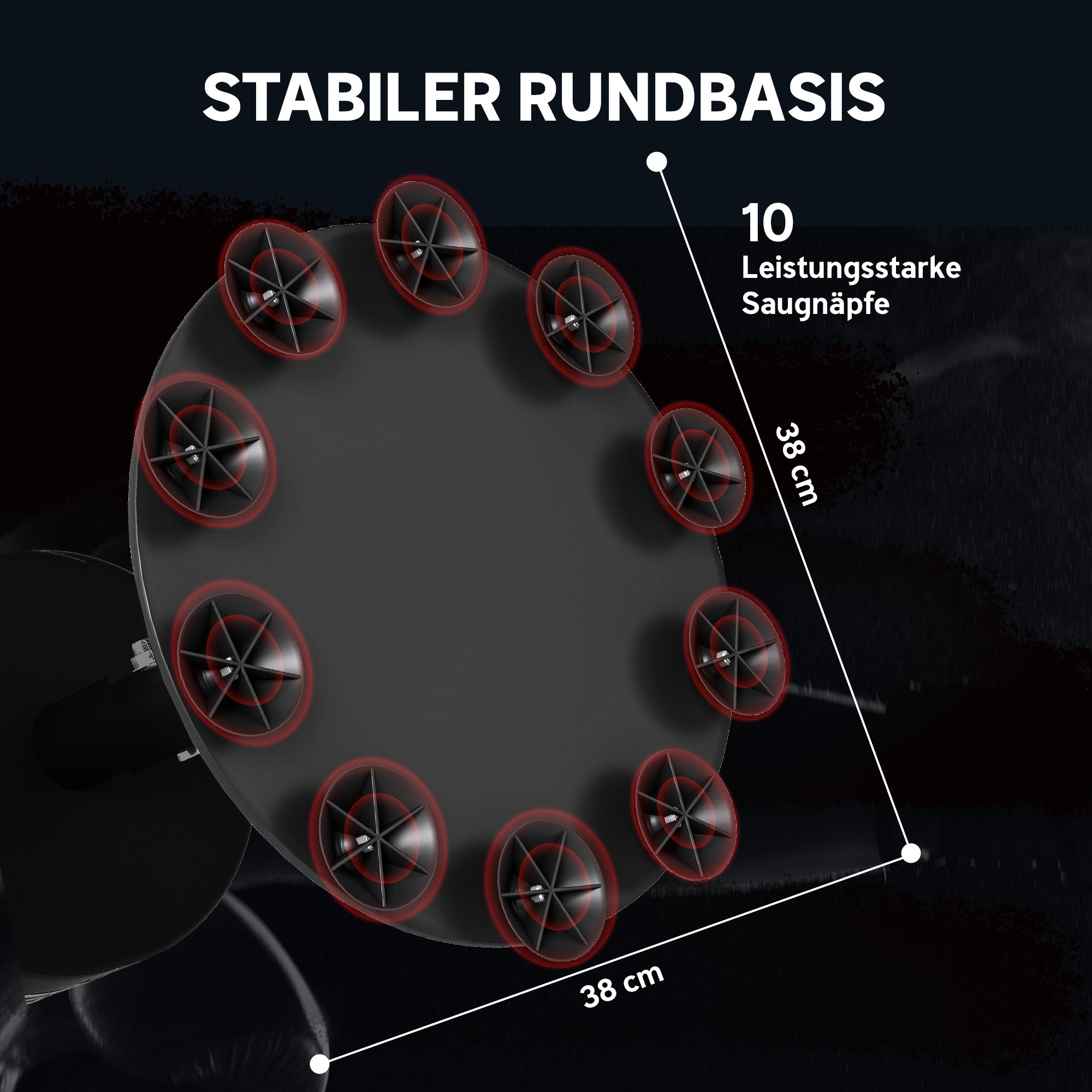 SPORTNOW 53 in (135 cm) Freestanding Punching Bag – Red/Black, Shock-Absorbing Base, 10 Suction Cups, Kickboxing & MMA Trainer for Adults