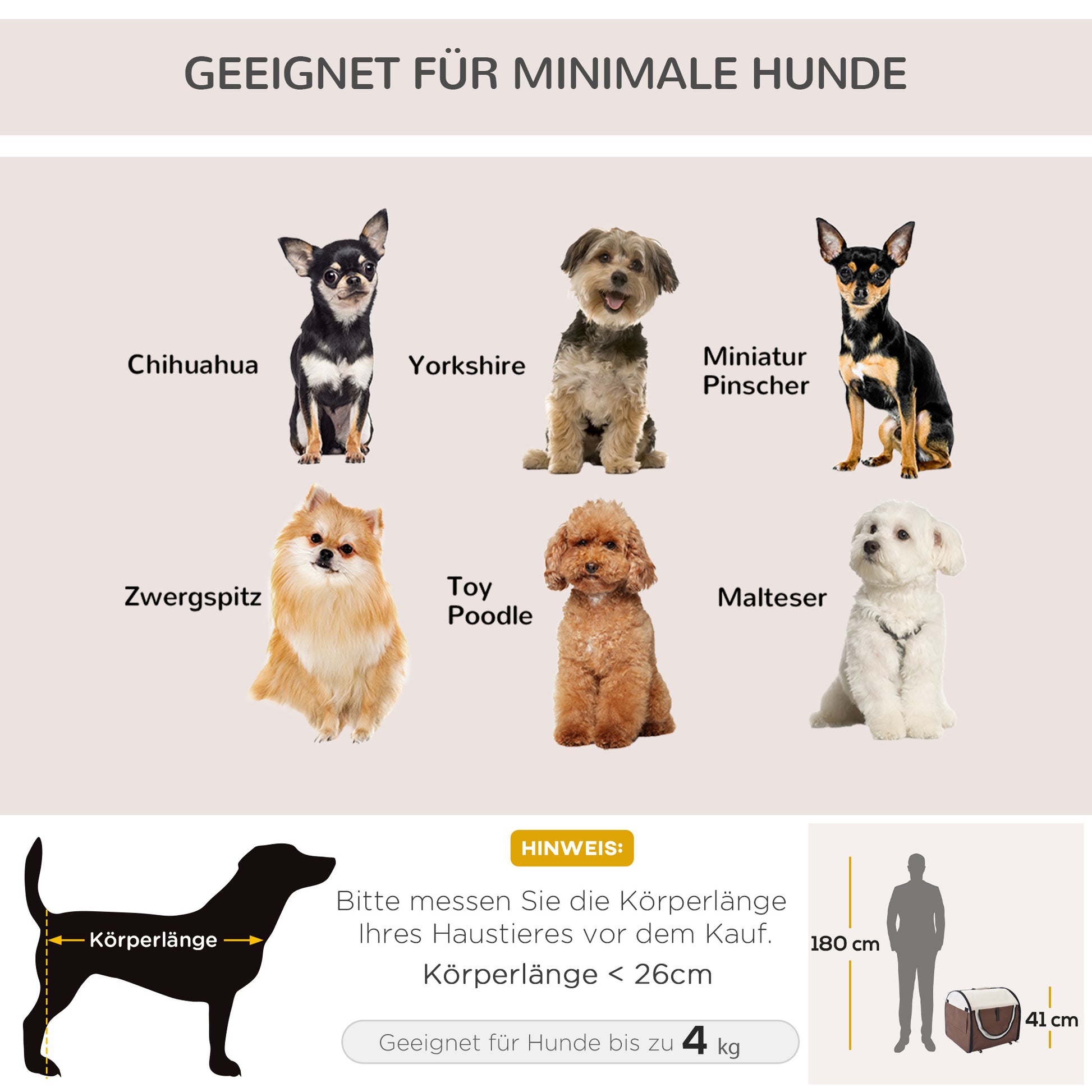 Dog Box Foldable Pet Transport Backpack with Cushion Travel Bag Waterproof Oxford Fabric Coffee 46 x 36 x 41 cm