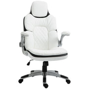 Ergonomic Office Chair with Folding Armrests, Height Adjustable Desk Chair with Tilt Function, Thickly Padded Chair with Adjustable Armrest 69 x 67 x 113-121 cm