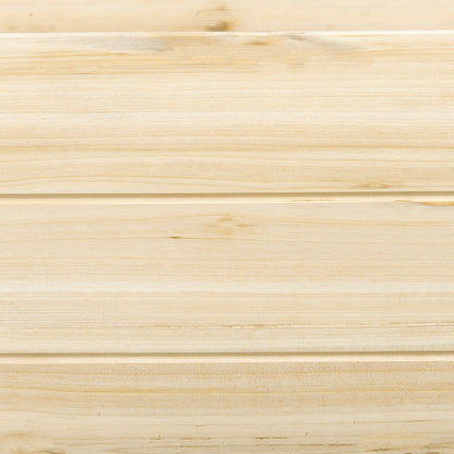 Planter Box, Planting Box with 2 Planting Areas, Vegetable Bed for Vegetables, Herbs in the Garden, Terrace, and Balcony, Wood, Natural, 244 x 61.5 x 27 cm