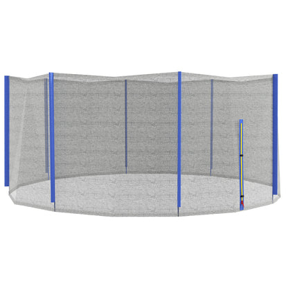 SPORTNOW Replacement Net for Ø 426 cm Trampolines with 8 straight poles Safety Net for Trampolines, Round Net with Zippered Entrance