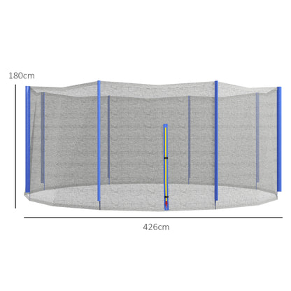 SPORTNOW Replacement Net for Ø 426 cm Trampolines with 8 straight poles Safety Net for Trampolines, Round Net with Zippered Entrance