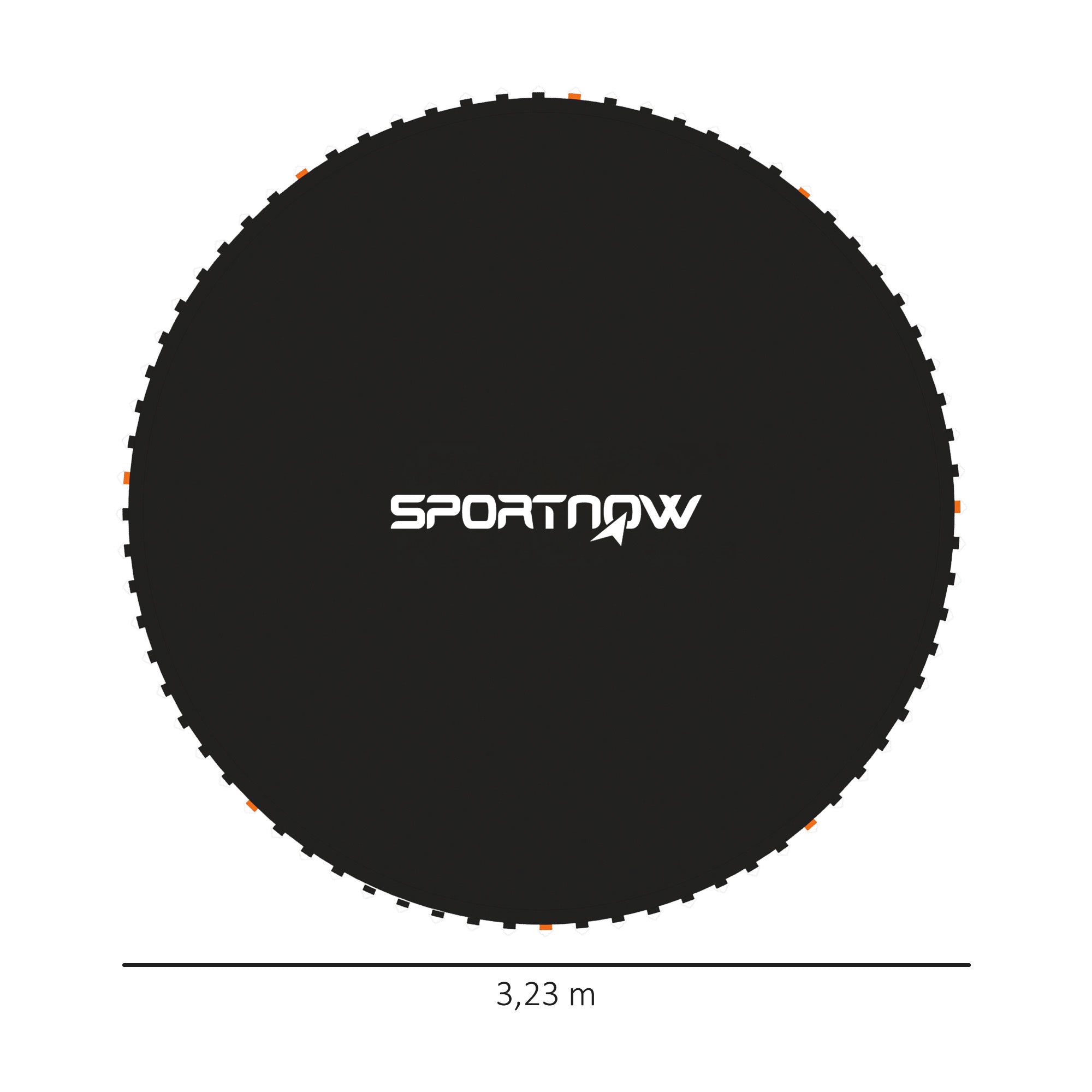 SPORTNOW Replacement Trampoline Mat Bounce Pad, Compatible with 12ft Trampoline Ø 12.1 ft and 5.5 inches springs, with spring pulling tool and 72 V-rings (spring not included)