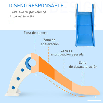 Children's Slide for 18-36 Months Foldable Slide for Kids with Stairs Long Ramp for Garden Park Indoors 120x50x56 cm Blue