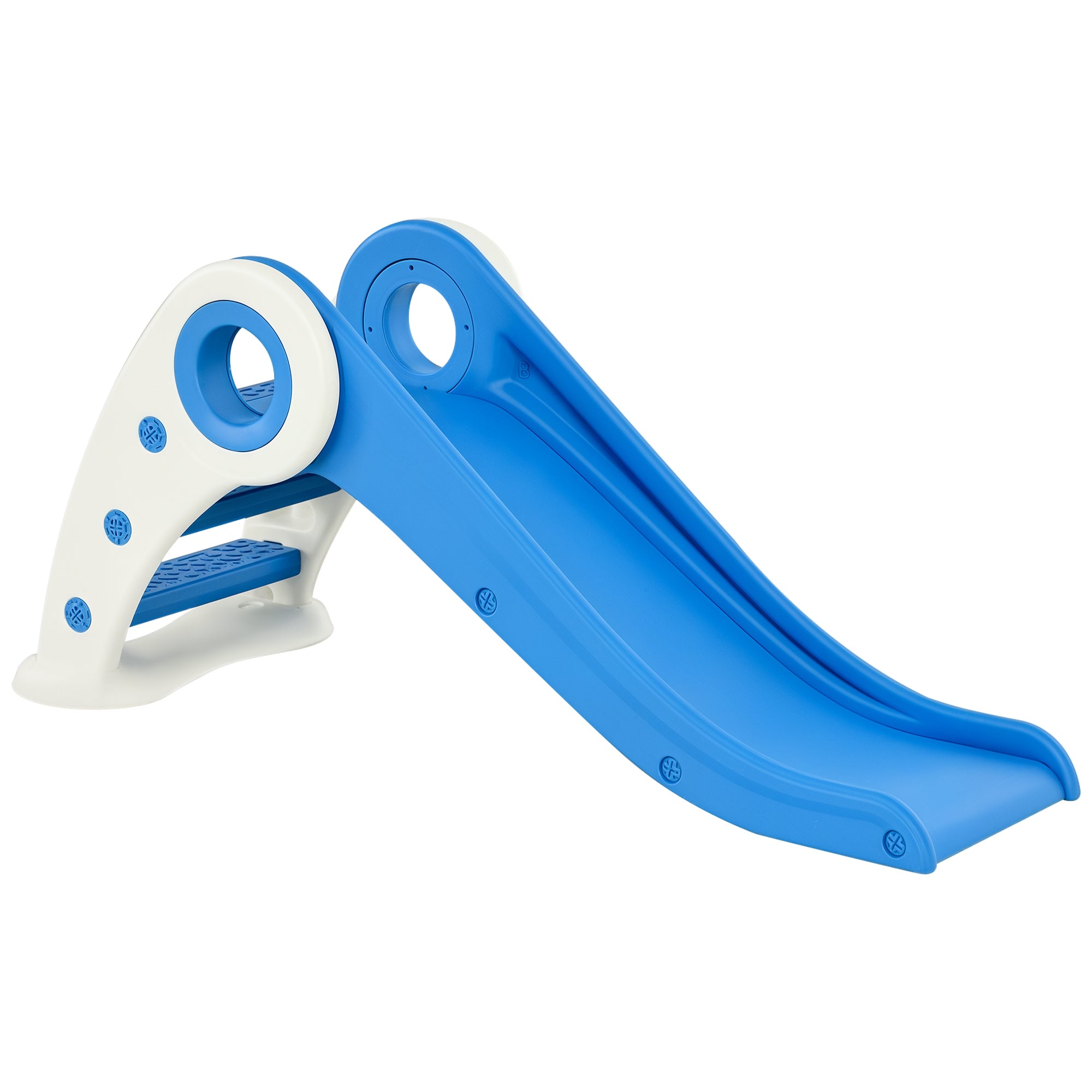 Children's Slide for 18-36 Months Foldable Slide for Kids with Stairs Long Ramp for Garden Park Indoors 120x50x56 cm Blue