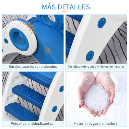 Children's Slide for 18-36 Months Foldable Slide for Kids with Stairs Long Ramp for Garden Park Indoors 120x50x56 cm Blue