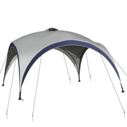 Garden Gazebo Garden Tent Marquee Party Tent Sun Protection Weatherproof Metal Pole + Polyester Cream White + Blue 4 x 4 x 2.5 m