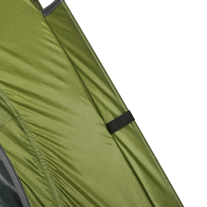 Pop-Up 4-Person Camping Tent, Beach Tent with Carry Bag, Lamp Hooks, and Storage Pockets, UV Protection, 210x210x135 cm