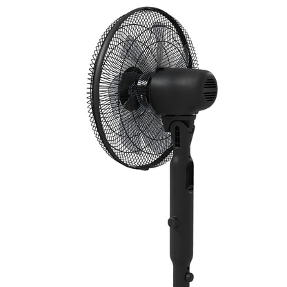 16.5-inch Pedestal Fan 40W Silent Remote Timer 3 Modes 28 Speeds, Mosquito Repellent Function, Adjustable Height 75° Oscillation Black