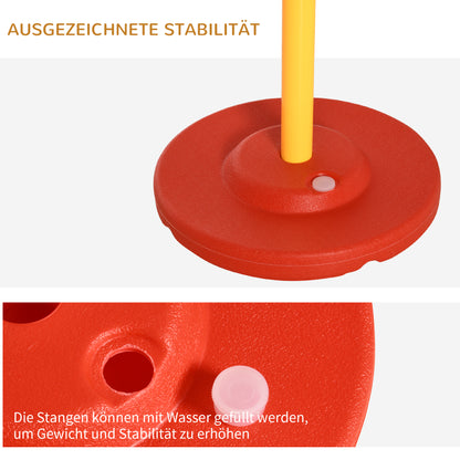 Dog Agility Hurdle Set, Dog Training Set, Obstacle Course, Plastic, Polyester, Yellow, 128 x 23 x 9-100 cm