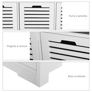 Shoe Bench Shoe Cabinet with 3 Drawers and Removable Seat Cushion, Storage Bench for Hallway, Entryway, Bedroom, dim. 108L x 35W x 43H cm, white
