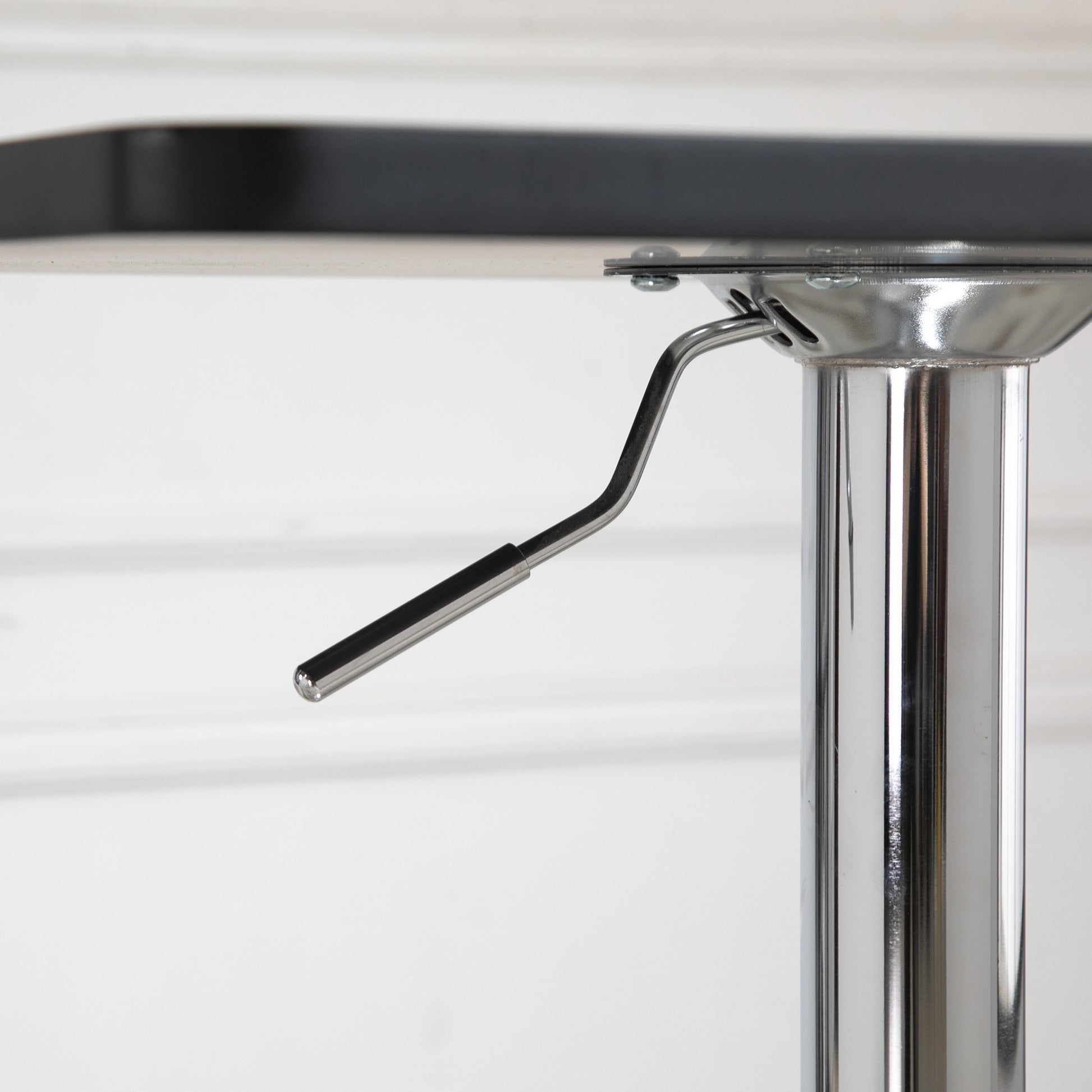 Height-Adjustable Bar Table with Rotating Tabletop, Non-Slip Kitchen Table for Living Room, Dining Room, Black, 60 x 60 x 69-93 cm