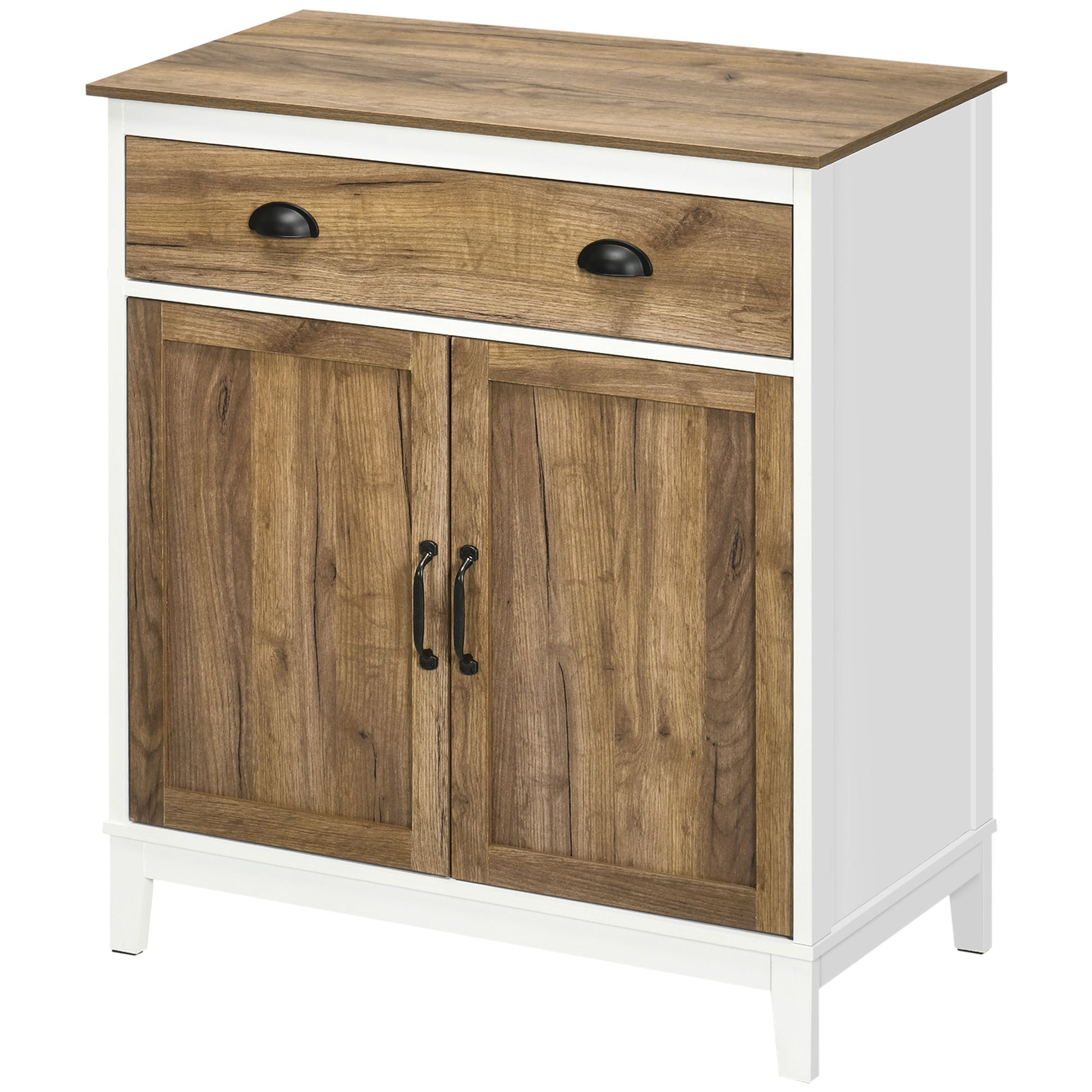 Sideboard for Living Room Storage Cabinet with Drawer 2 Doors and Adjustable Shelf for Bedroom Dining Room Kitchen 78.5x39x89.4 cm Brown