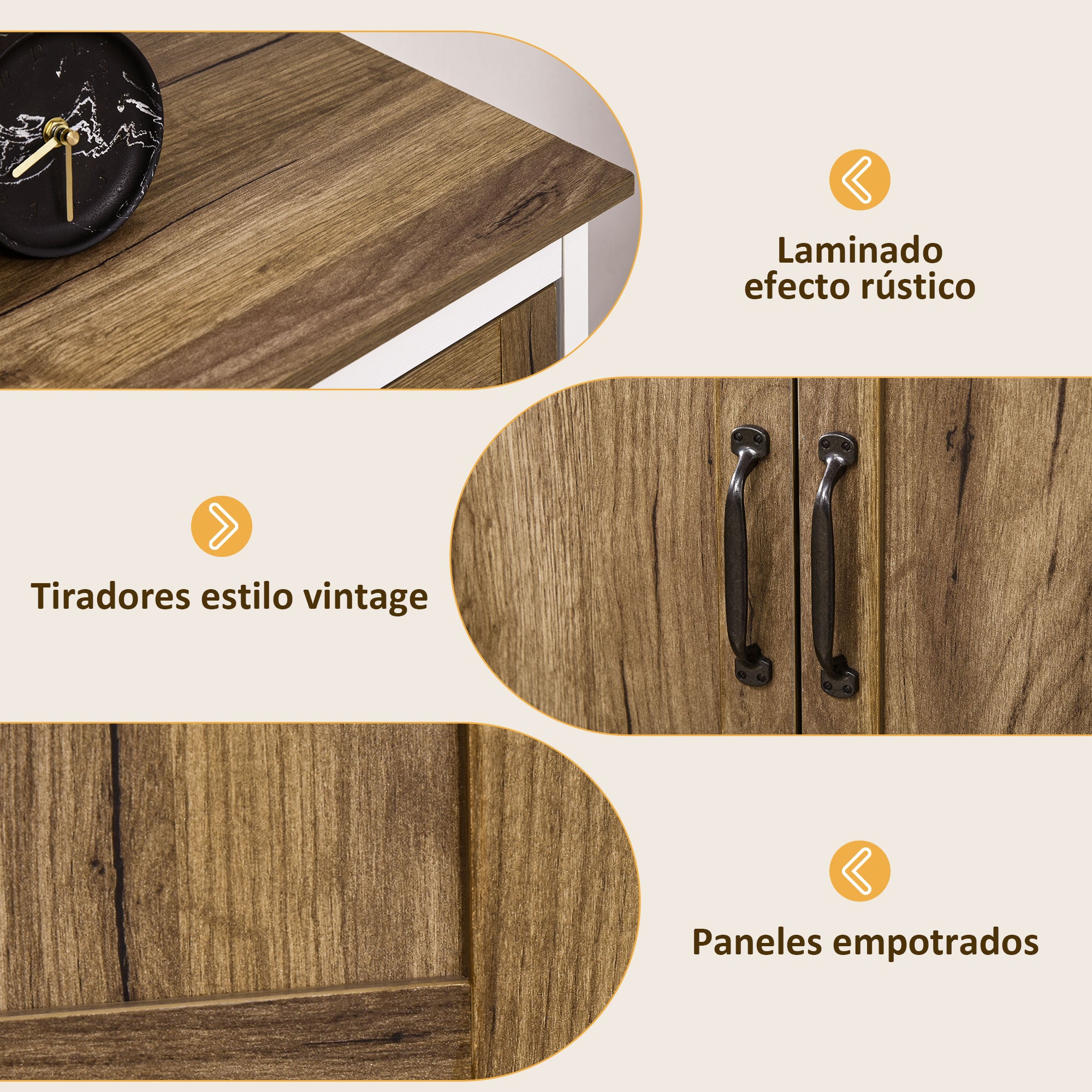 Sideboard for Living Room Storage Cabinet with Drawer 2 Doors and Adjustable Shelf for Bedroom Dining Room Kitchen 78.5x39x89.4 cm Brown