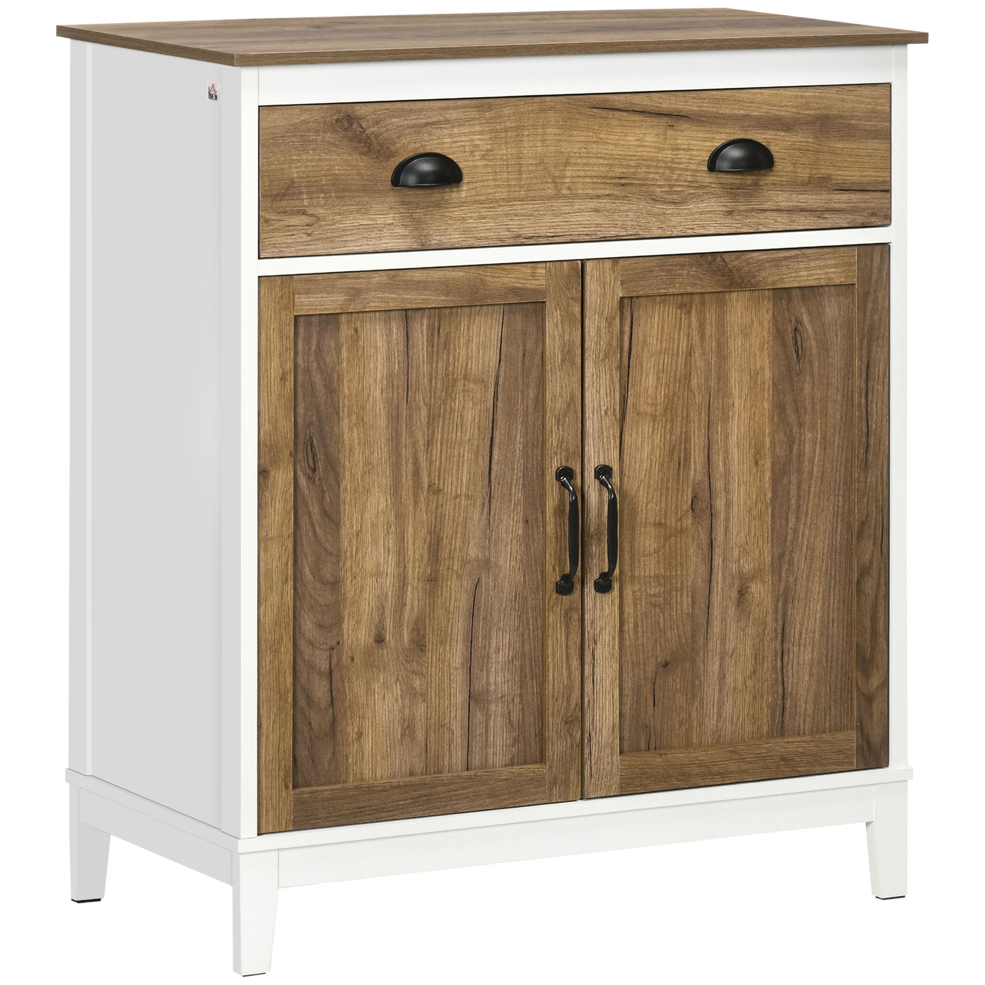 Sideboard for Living Room Storage Cabinet with Drawer 2 Doors and Adjustable Shelf for Bedroom Dining Room Kitchen 78.5x39x89.4 cm Brown