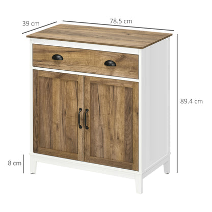 Sideboard for Living Room Storage Cabinet with Drawer 2 Doors and Adjustable Shelf for Bedroom Dining Room Kitchen 78.5x39x89.4 cm Brown