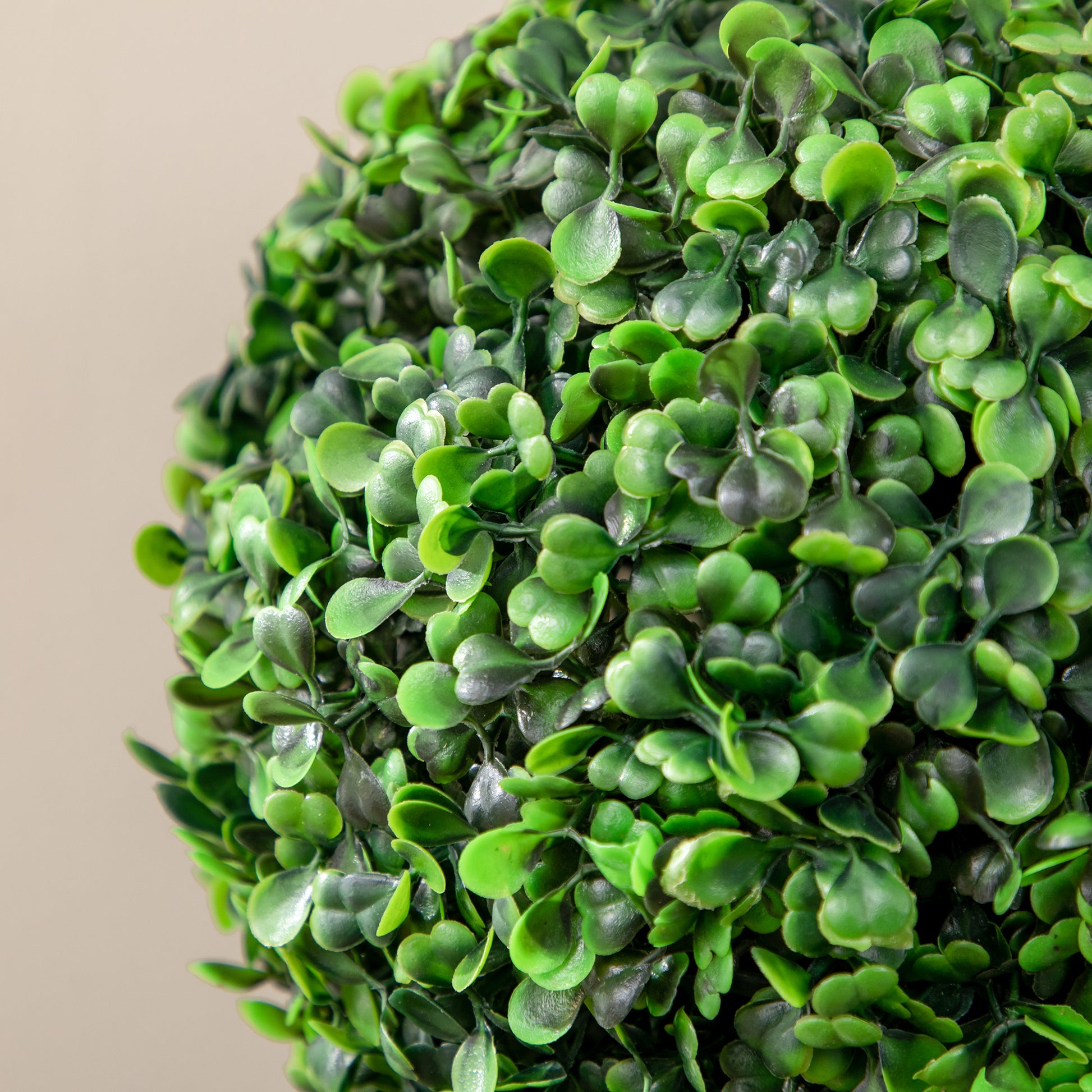 Set of 2 Decorative Artificial Plants 60 cm Boxwood Ball Trees in Pots Fake Plants for Indoor and Outdoor Home Decoration Ø20x60 cm Green