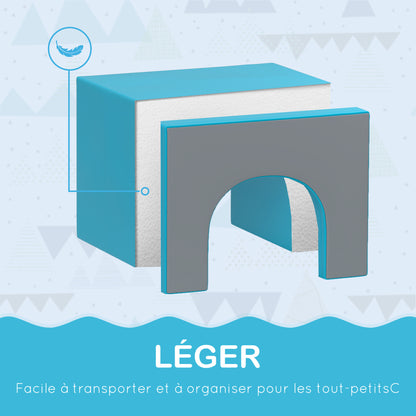 7PCS Baby Motor Skills Module Baby Motor Skills Course Foam Building Blocks with Synthetic Coating Cover - educational toys for preschool children, multicolor