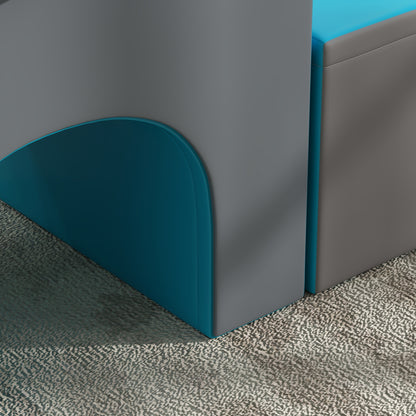 7PCS Baby Motor Skills Module Baby Motor Skills Course Foam Building Blocks with Synthetic Coating Cover - educational toys for preschool children, multicolor