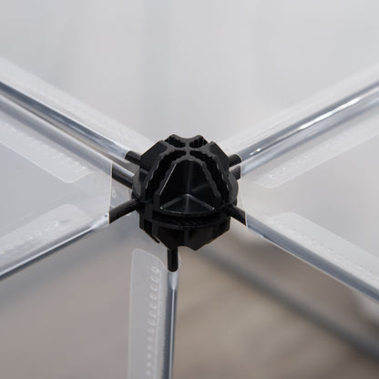 Small Animal Cage Pet Playpen with 27 Panels and Customizable Shape for Guinea Pigs Rabbits Chinchillas 140x70x70 cm Transparent