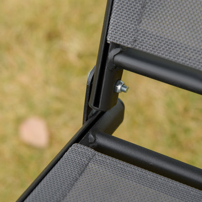 2-Seater Garden Swing for Outdoors with Adjustable Canopy and Texteline Seat, 140x118x162cm Gray