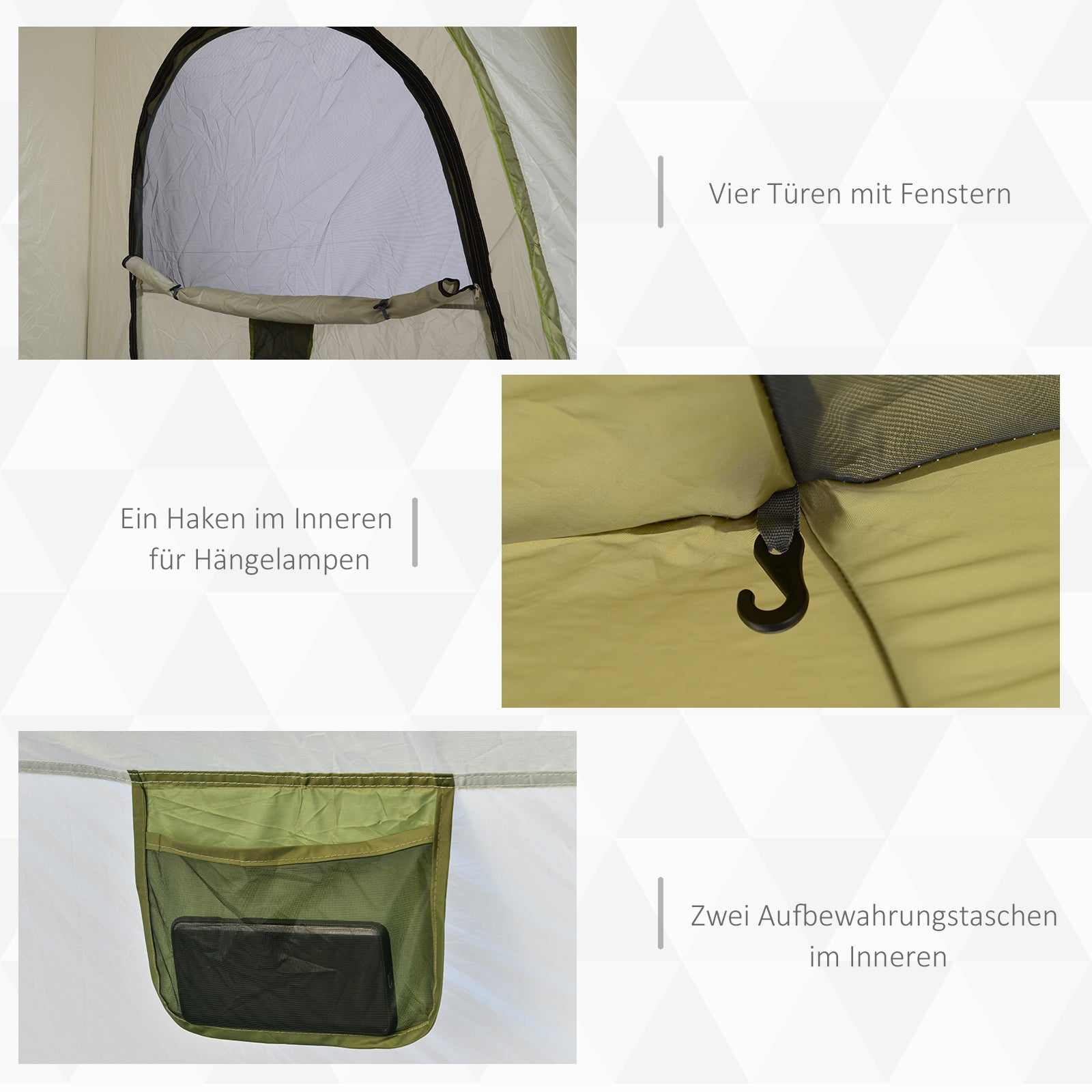 Dome Tent for 4 people - Light, stable, waterproof, UV 50+ pop-up camping tent with hook, door, window, ground sheet, family tent with 1000mm water column tent for camping, travel, trekking, garden