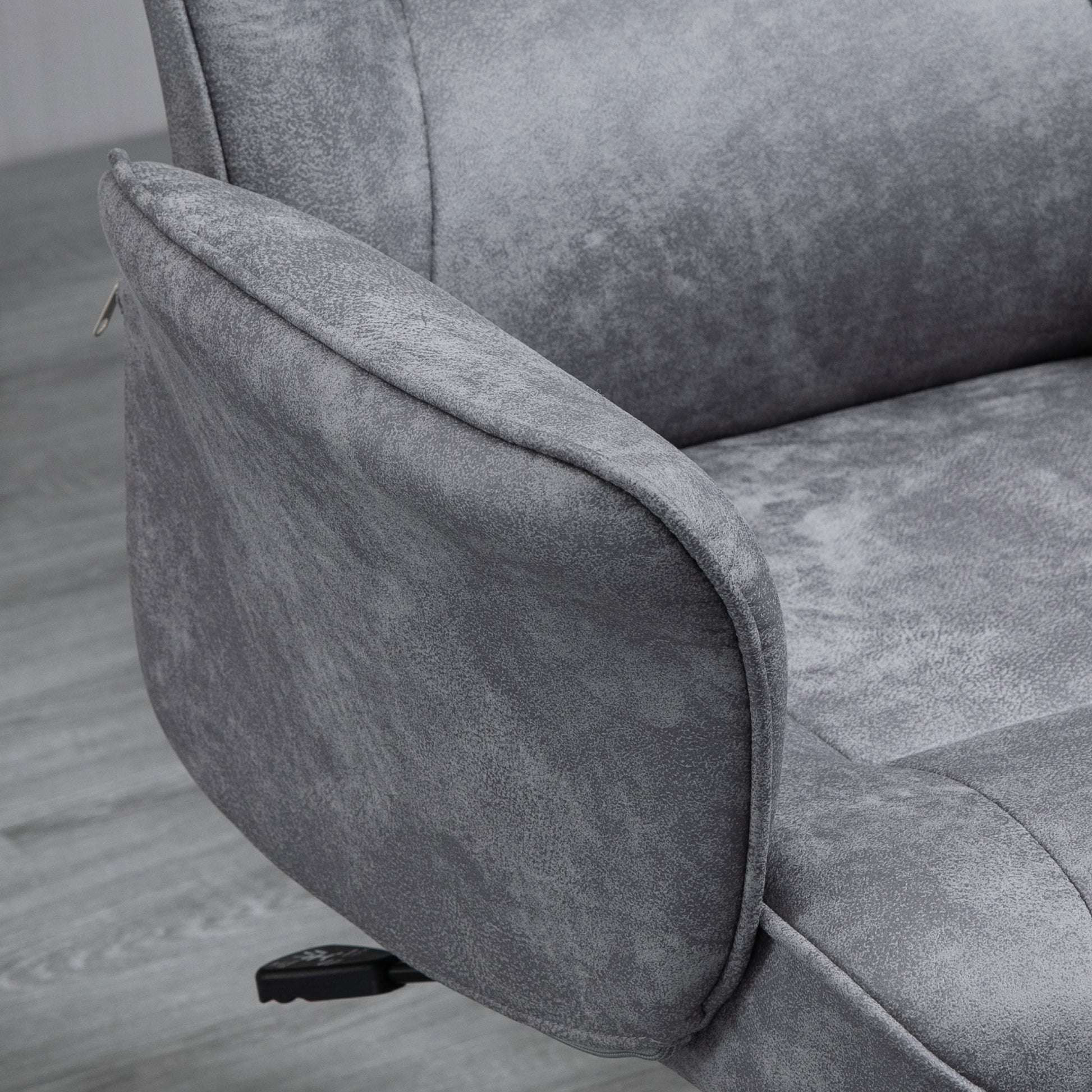 Office Chair with Tilt Function Desk Chair Height Adjustable Swivel Chair Ergonomic Work Chair Modern Supports up to 120 kg Microfiber Light Gray 67 x 69 x 92-102 cm