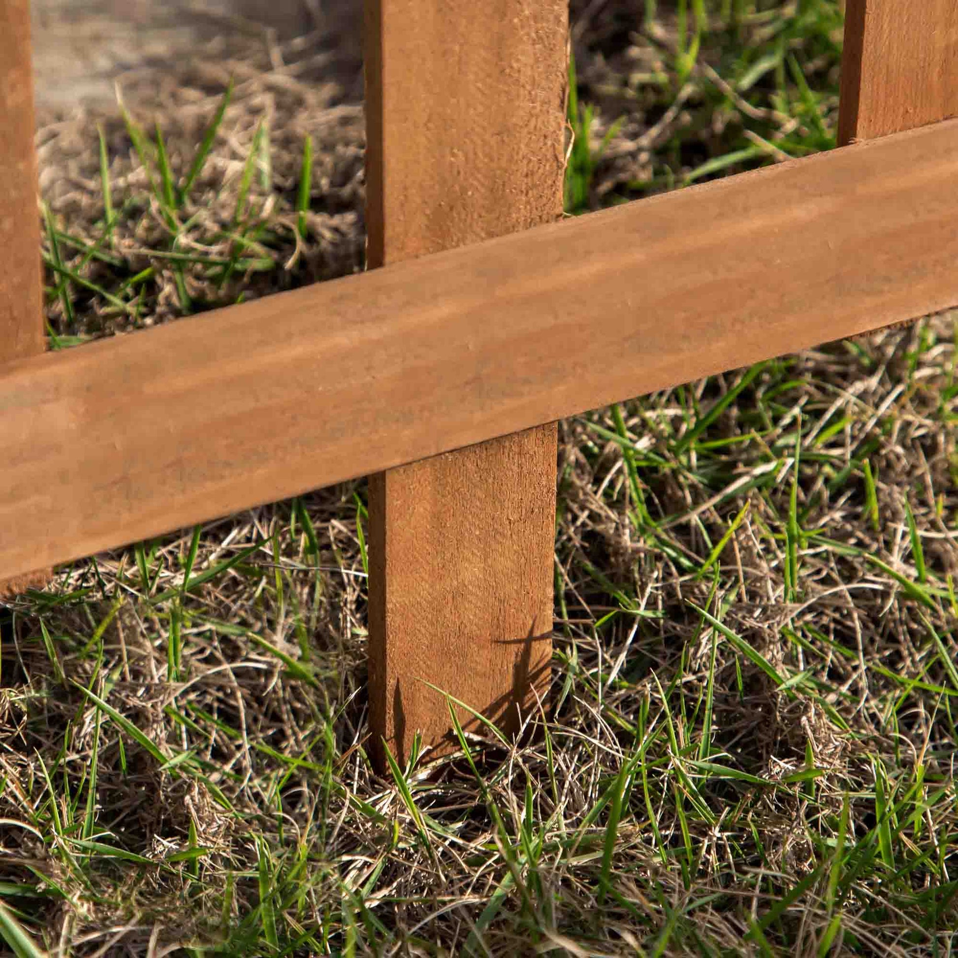 12 Panel Wooden Garden Fences 50x34 cm Decorative Exterior Garden Fences with Pointed Pickets Resistant Easy to Install for Garden Patio Terrace Brown