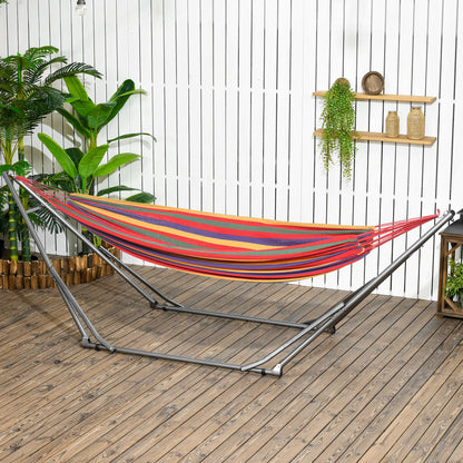 Hammock Stand for Hammock, Foldable 2-in-1 Hammock Stand, Clothes Rack for Patio, Garden, Yard, Supports up to 120kg, Steel, 290 x 92 x 88cm