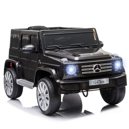 Electric Car for Kids 3+ Years BENZ G500 Off-Road Battery 12V Electric Vehicle with Remote Control Music Horn Speed 3-5 km/h Load 30 kg Black