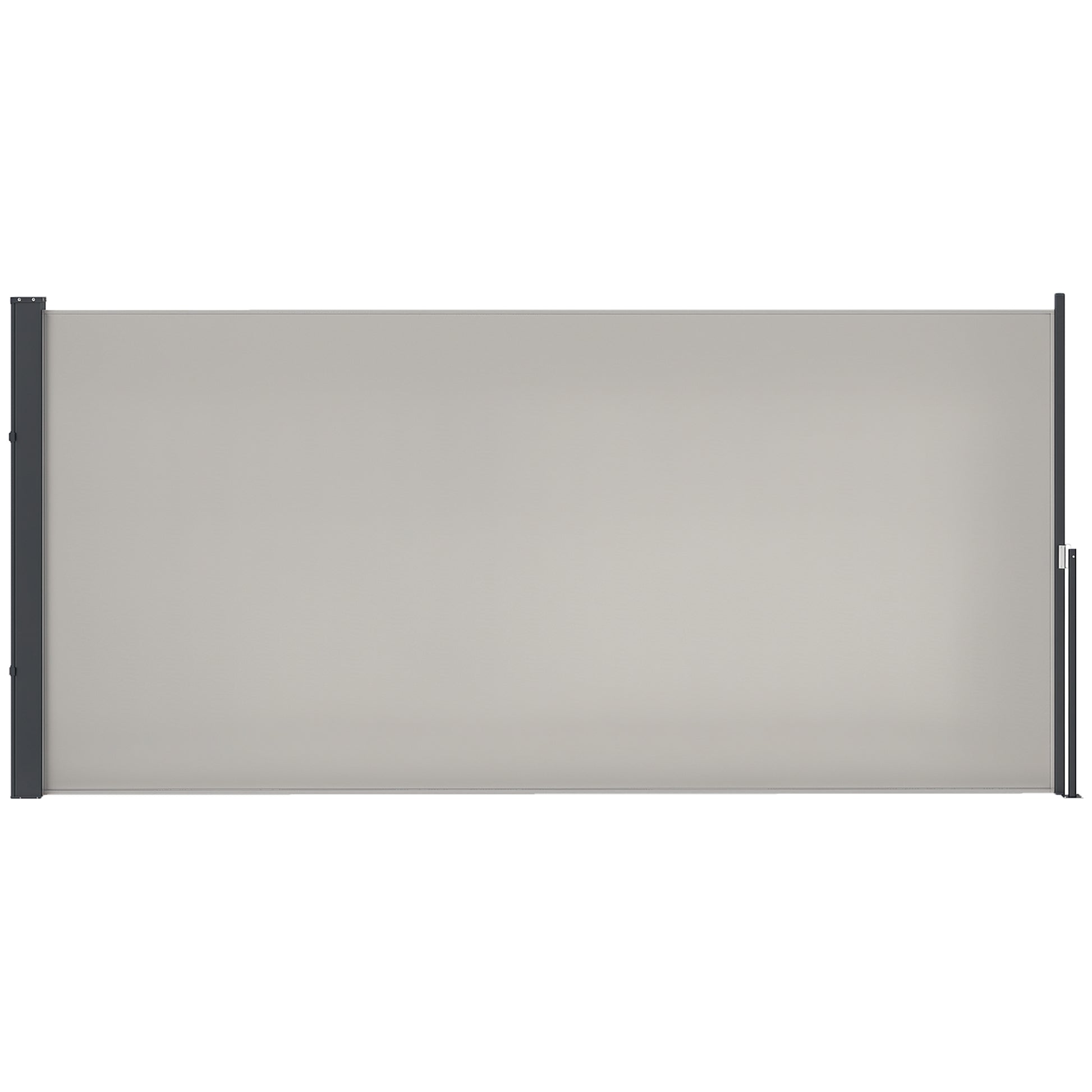 Retractable Side Awning Privacy Screen with Wall Mount Steel Box Waterproof Side Wall Awning Wind Protection Sun Protection 300 x 140cm for Balcony Terrace Garden Grey