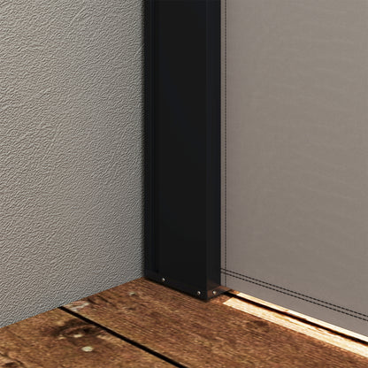 Retractable Side Awning Privacy Screen with Wall Mount Steel Box Waterproof Side Wall Awning Wind Protection Sun Protection 300 x 140cm for Balcony Terrace Garden Grey