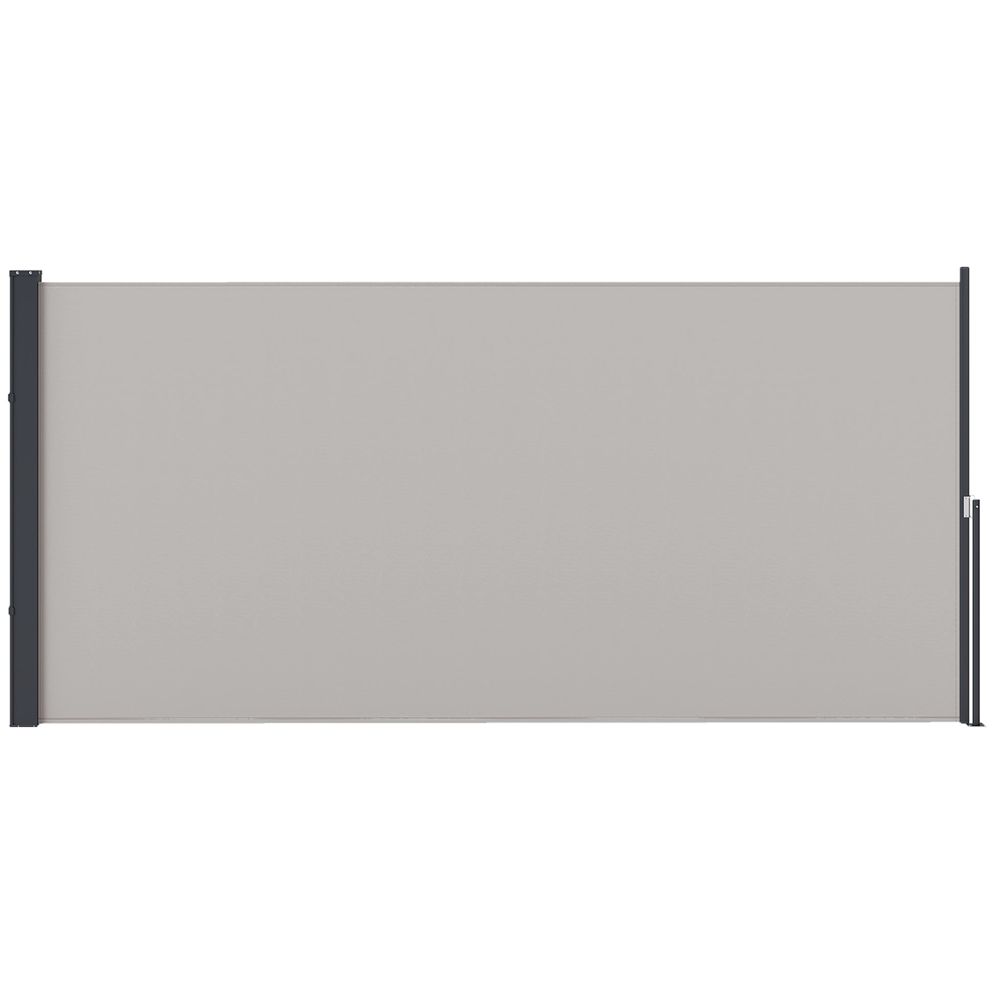 Retractable Side Awning Privacy Screen with Wall Mount Steel Box Waterproof Side Wall Awning Wind Protection Sun Protection 300 x 140cm for Balcony Terrace Garden Grey