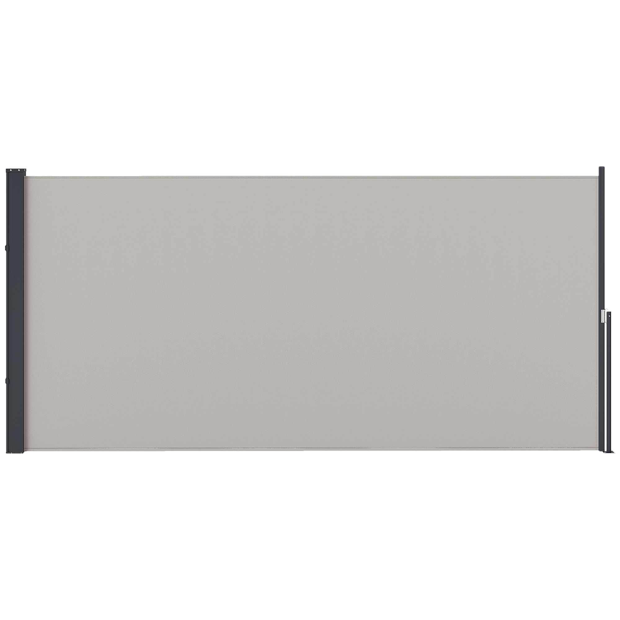 Retractable Side Awning Privacy Screen with Wall Mount Steel Box Waterproof Side Wall Awning Wind Protection Sun Protection 300 x 140cm for Balcony Terrace Garden Grey