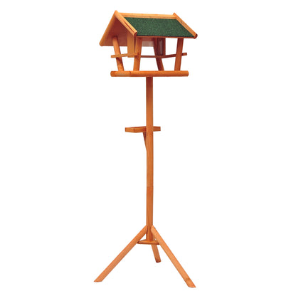 Wild Bird Feeding Station on Stand Birdhouse with Tray Bird Station Wood for Outdoor 150cm