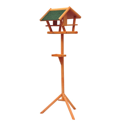 Wild Bird Feeding Station on Stand Birdhouse with Tray Bird Station Wood for Outdoor 150cm