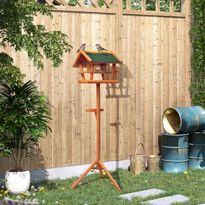 Wild Bird Feeding Station on Stand Birdhouse with Tray Bird Station Wood for Outdoor 150cm