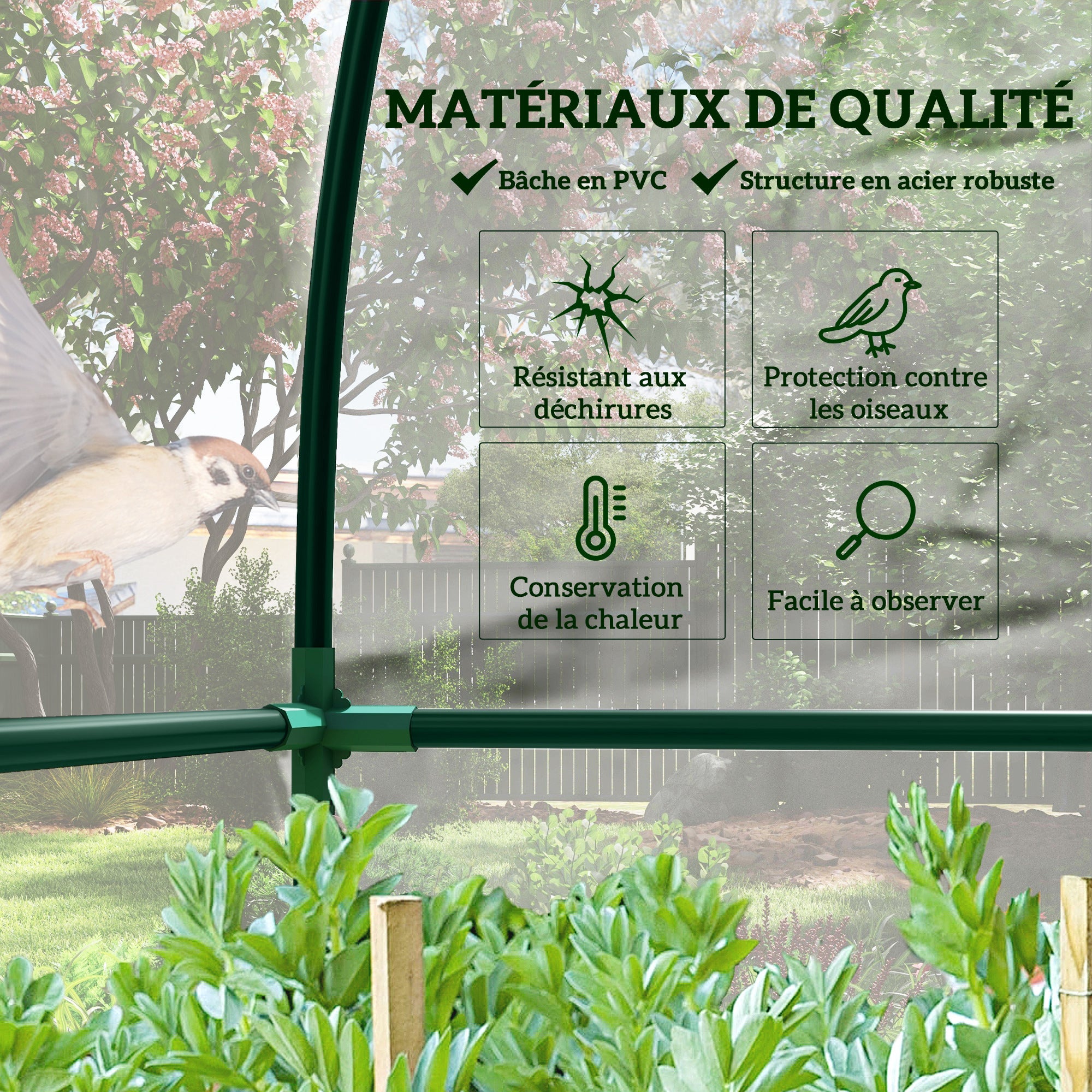 Lean-To Garden Greenhouse, Balcony Greenhouse, Reinforced PVC Tarpaulin, Steel Frame, 2 Roll-Up Zippered Doors, for Vegetables Plants Flowers, Indoor and Outdoor, 143x118x212cm, Transparent