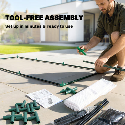 PE Reinforced Film Greenhouse, Winter-Resistant Steel Tunnel for Balcony & Garden, Tomato Greenhouse 78.7 x 39.4 x 31.5 in (200 x 100 x 80 cm) — White