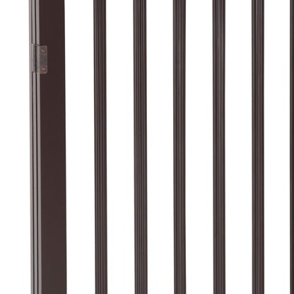 3-Panel Foldable Safety Barrier 160x76 cm Dark Brown Pet Protection Gate for Small Dogs for Doors Stairs Hallways